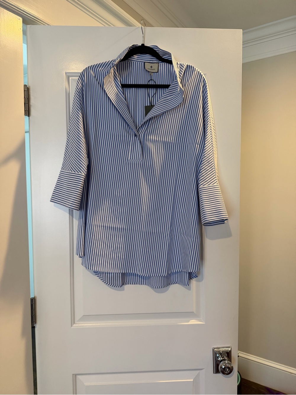 Tuckernuck Blue and White Striped Tunic Top